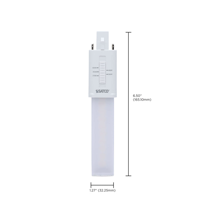 SATCO/NUVO 4.5W LED PL 2-Pin G23 Base CCT Selectable 2700K/3000K/3500K/4000K/5000K 120-277V Type B Ballast Bypass (S18405)