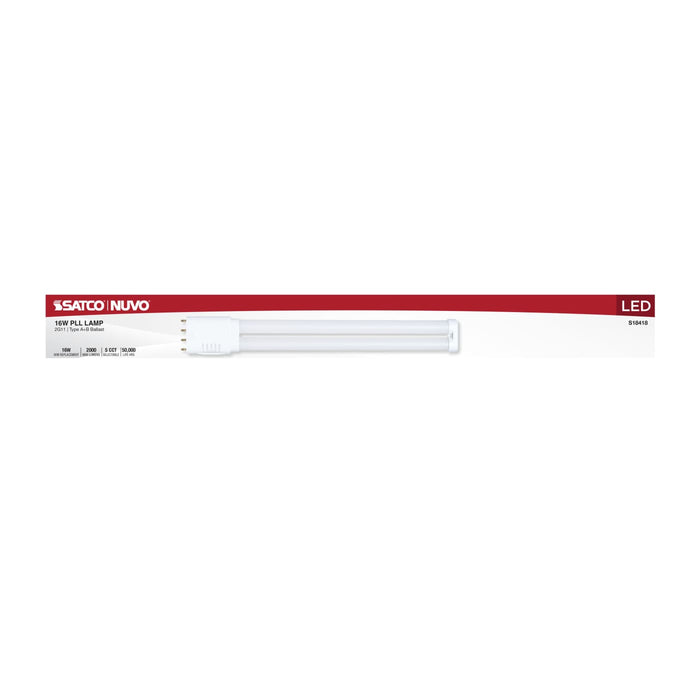 SATCO/NUVO 16W PLL LED Lamp 2G11 Base CCT Selectable 3000K/3500K/4000K/5000K/6500K Type A/B 120-277V (S18418)