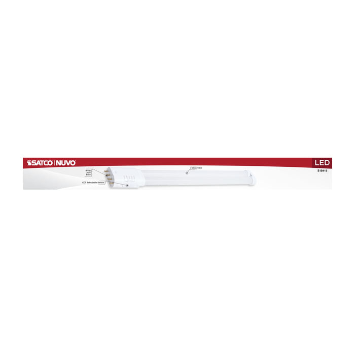 SATCO/NUVO 16W PLL LED Lamp 2G11 Base CCT Selectable 3000K/3500K/4000K/5000K/6500K Type A/B 120-277V (S18418)