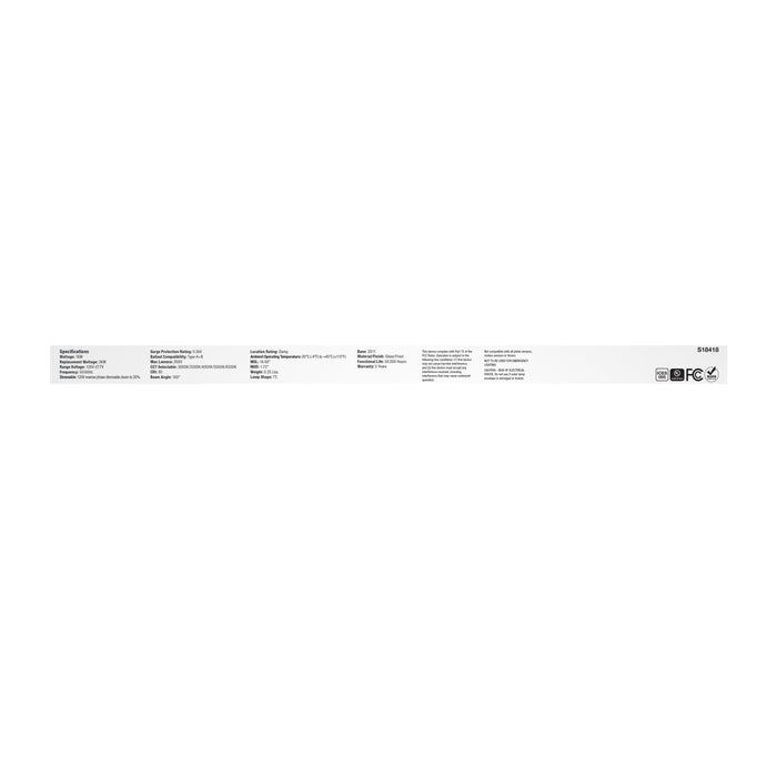 SATCO/NUVO 16W PLL LED Lamp 2G11 Base CCT Selectable 3000K/3500K/4000K/5000K/6500K Type A/B 120-277V (S18418)