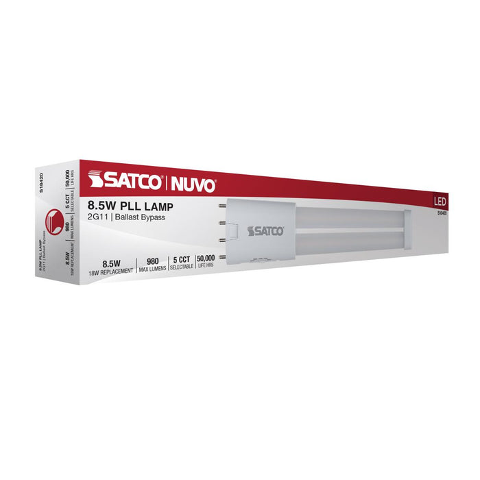 SATCO/NUVO 8.5W PLL LED 2G11 Base CCT Selectable 3000K/3500K/4000K/5000K/6500K Ballast Bypass 120-277V (S18420)