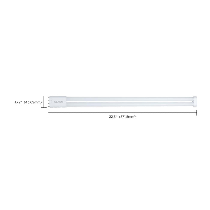 SATCO/NUVO 20W PLL LED 2G11 Base CCT Selectable 3000K/3500K/4000K/5000K/6500K Ballast Bypass 120-277V (S18423)