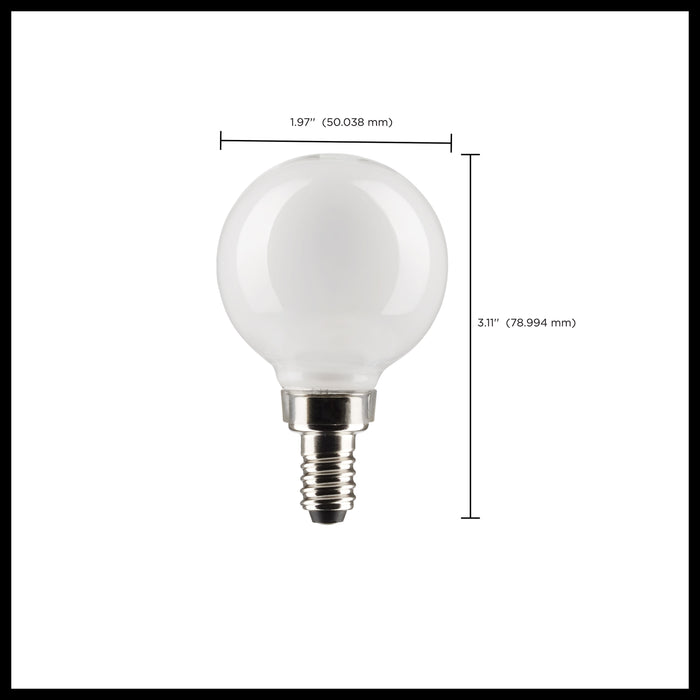 SATCO/NUVO 3W G16.5 LED White Candelabra Base 90 CRI 4000K 120V (S21203)