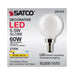 SATCO/NUVO 5.5W G16.5 LED White Candelabra Base 90 CRI 2700K 120V (S21212)
