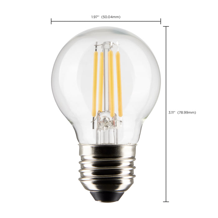 SATCO/NUVO 5.5W G16.5 LED Clear Medium Base 90 CRI 2700K 120V (S21220)