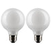 SATCO/NUVO 4.5W G25 LED White Medium Base 90 CRI 2700K 120V 2 Pack (S21244)