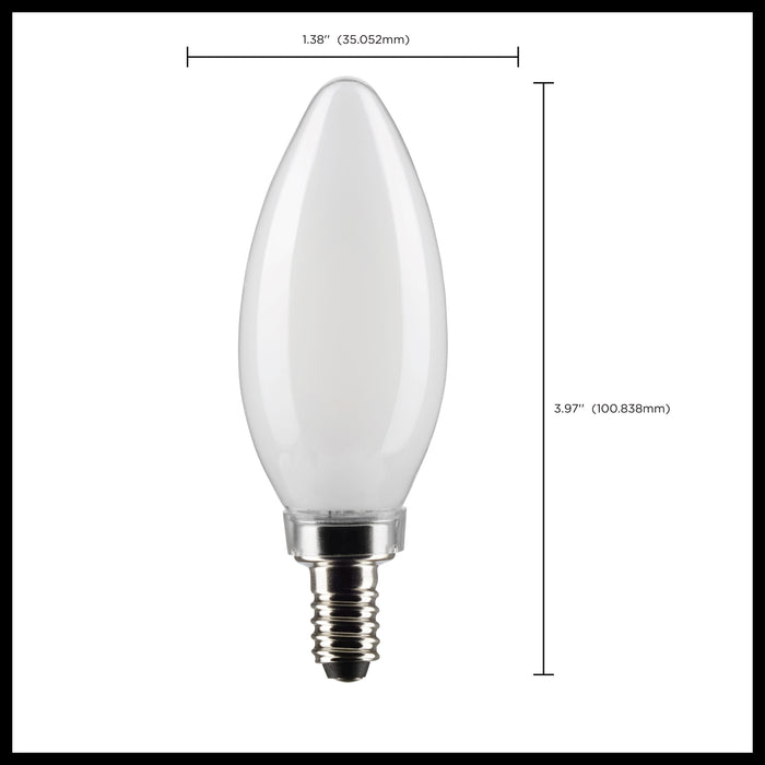 SATCO/NUVO 4W B11 LED Frost Candelabra Base 90 CRI 2700K 120V (S21269)