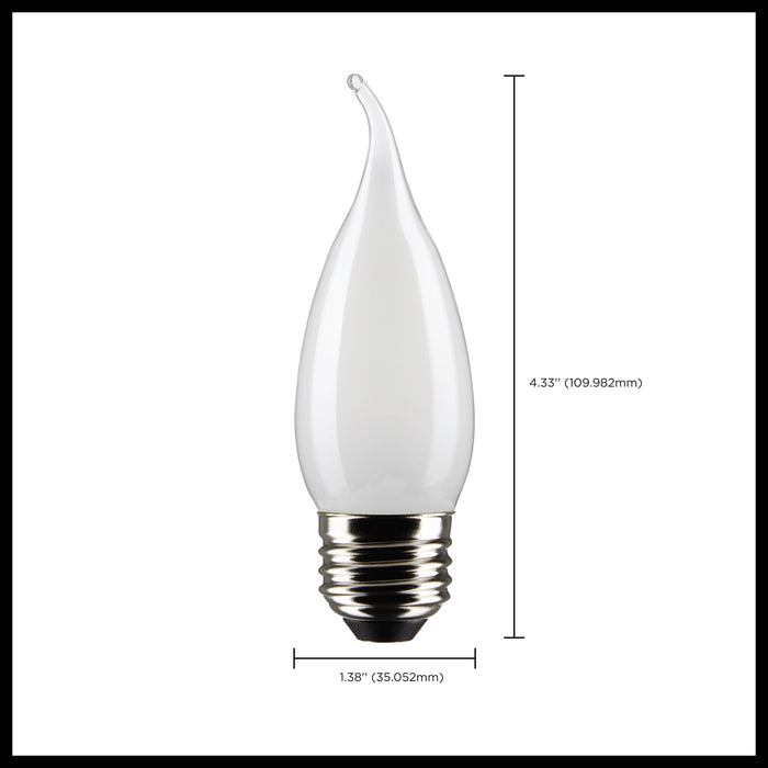 SATCO/NUVO 3W CA11 LED Frost Medium Base 90 CRI 2700K 120V (S21311)