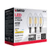 SATCO/NUVO 4W B11 LED Clear Candelabra Base 90 CRI 2700K 120V 3-Pack (S21366)