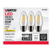 SATCO/NUVO 4W B11 LED Clear Medium Base 90 CRI 2700K 120V 3-Pack (S21368)