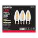 SATCO/NUVO 4W B11 LED Clear Medium Base 90 CRI 3000K 120V 3-Pack (S21369)