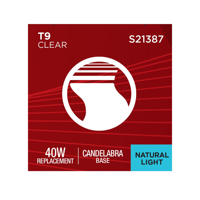 SATCO/NUVO 5W LED T9 Candelabra E12 Base 5000K 550Lm 90 CRI Dimmable 120V (S21387)