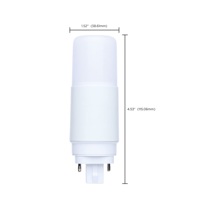 SATCO/NUVO 7W PL Led: G24d Base Frost Finish Type A/B Dual Ballast 4000K 120-277V (S21428)