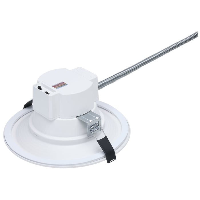 SATCO/NUVO 8 Inch Round LED Commercial Downlight Wattage/CCT Selectable 25.5W/22.5W/17.2W 2700K/3000K/3500K/4000K/5000K 120-347V Dimmable White (S21602)