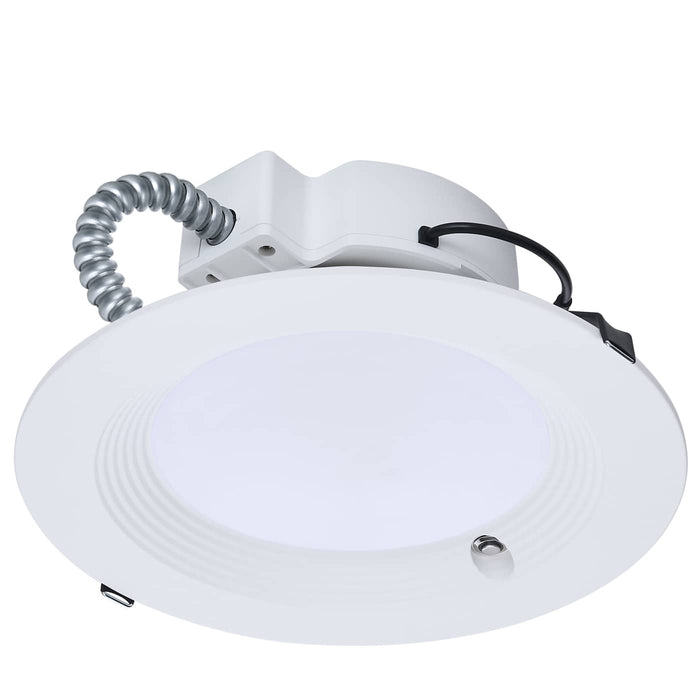 SATCO/NUVO 8 Inch Round LED Downlight Wattage/CCT Selectable 28W/25W/20W 2700K/3000K/3500K/4000K/5000K 120-347V Dimmable White Emergency Battery Backup (S21606)