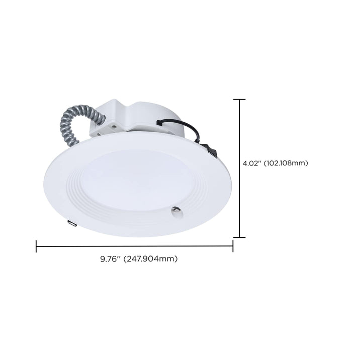 SATCO/NUVO 8 Inch Round LED Downlight Wattage/CCT Selectable 28W/25W/20W 2700K/3000K/3500K/4000K/5000K 120-347V Dimmable White Emergency Battery Backup (S21606)
