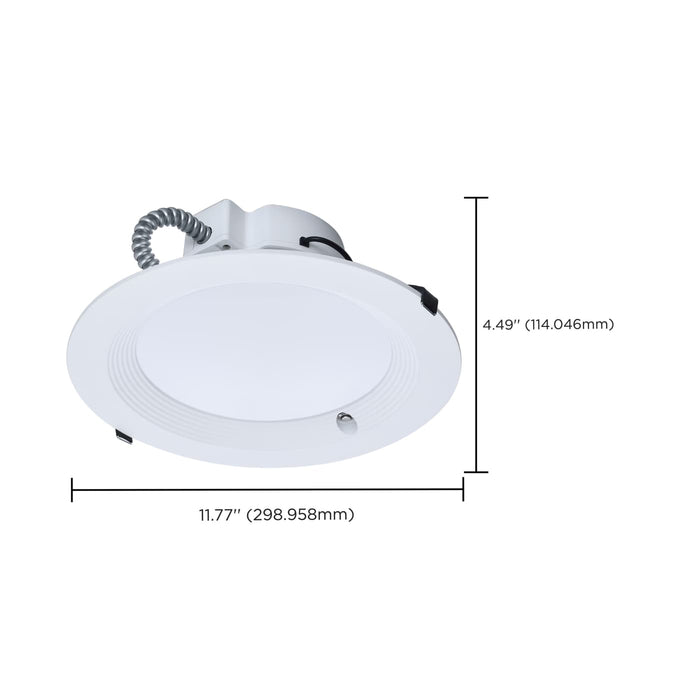 SATCO/NUVO 10 Inch Round LED Downlight Wattage/CCT Selectable 38W/31W/26W 2700K/3000K/3500K/4000K/5000K 120-277V Dimmable White Emergency Battery Backup (S21607)