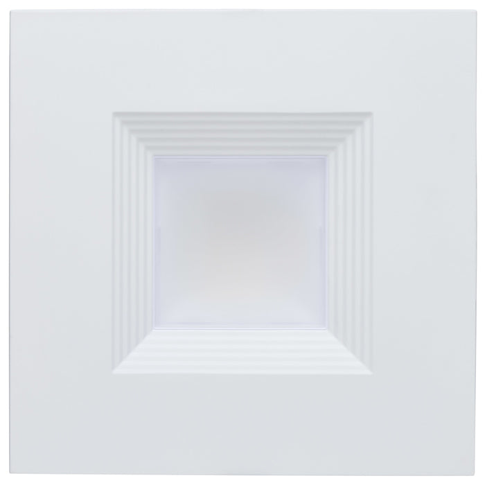 SATCO/NUVO 4 Inch Square LED Commercial Downlight Wattage/CCT Selectable 13.5W/12W/10.7W 2700K/3000K/3500K/4000K/5000K 120-347V Dimmable White (S21608)
