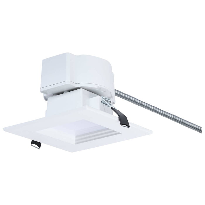 SATCO/NUVO 4 Inch Square LED Commercial Downlight Wattage/CCT Selectable 13.5W/12W/10.7W 2700K/3000K/3500K/4000K/5000K 120-347V Dimmable White (S21608)