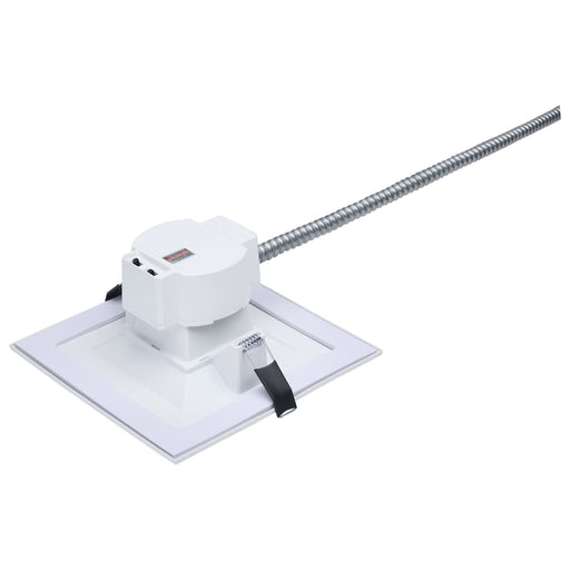 SATCO/NUVO 6 Inch Square LED Downlight Wattage/CCT Selectable 18.5W/15.7W/13.2W 2700K/3000K/3500K/4000K/5000K 120-347V Dimmable 90 CRI White (S21609)