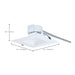 SATCO/NUVO 6 Inch Square LED Downlight Wattage/CCT Selectable 18.5W/15.7W/13.2W 2700K/3000K/3500K/4000K/5000K 120-347V Dimmable 90 CRI White (S21609)