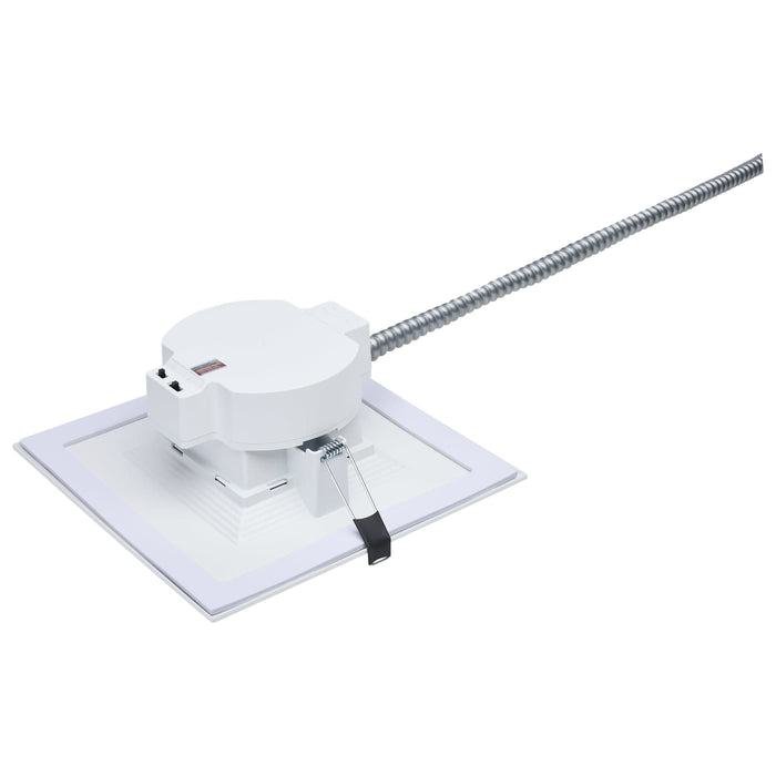 SATCO/NUVO 8 Inch Square LED Downlight Wattage/CCT Selectable 25.5W/22.5W/17.2W 2700K/3000K/3500K/4000K/5000K 120-347V Dimmable 90 CRI White (S21610)