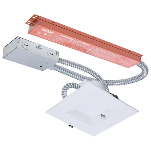 SATCO/NUVO 6 Inch Square LED Downlight Wattage/CCT Selectable 20.5W/18.2W/16.3W 2700K/3000K/3500K/4000K/5000K 120-347V  White Emergency Battery Backup (S21613)