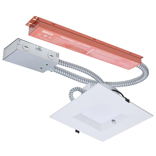 SATCO/NUVO 8 Inch Square LED Downlight Wattage/CCT Selectable 28W/25W/20W 2700K/3000K/3500K/4000K/5000K 120-347V Dimmable White Emergency Battery Backup (S21614)