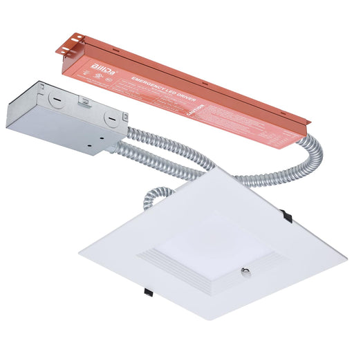 SATCO/NUVO 10 Inch Square LED Downlight Wattage/CCT Selectable 38W/31W/26W 2700K/3000K/3500K/4000K/5000K 120-277V  White Emergency Battery Backup (S21615)