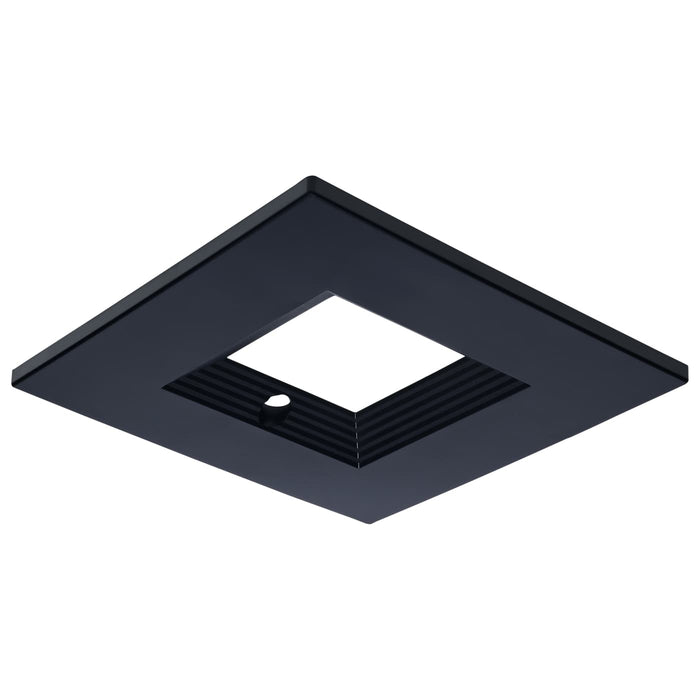 SATCO/NUVO 6 Inch Square Integrated Emergency Commercial Downlight Trim Black Compatible with S21613 (S21689)