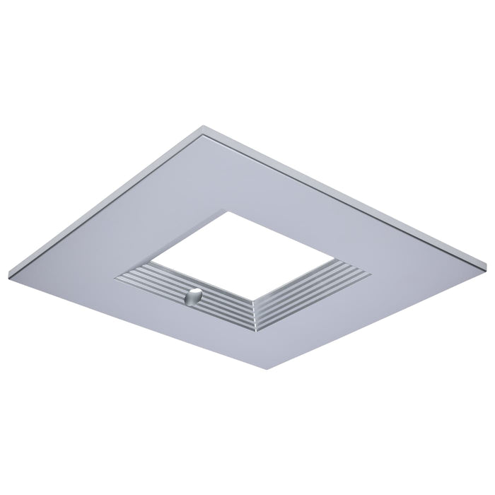 SATCO/NUVO 8 Inch Square Integrated Emergency Commercial Downlight Trim Silver Compatible with S21614 (S21694)
