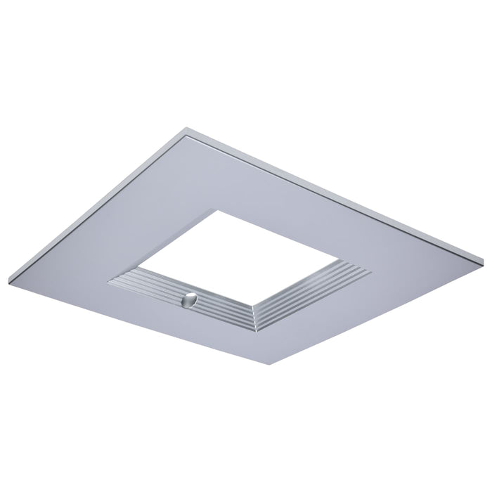 SATCO/NUVO 10 Inch Square Integrated Emergency Commercial Downlight Trim Silver Compatible with S21615 (S21697)