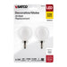 SATCO/NUVO 4.5W G16.5 LED White Candelabra E12 Base 2700K 350Lm 120V 2-Pack (S21812)