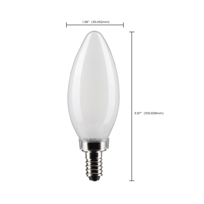 SATCO/NUVO 4W B11 LED Frosted Candelabra E12 Base 5000K 350Lm 120V 2-Pack (S21826)