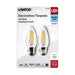 SATCO/NUVO 4W B11 LED Clear Medium Base 5000K 120V 2-Pack (S21879)