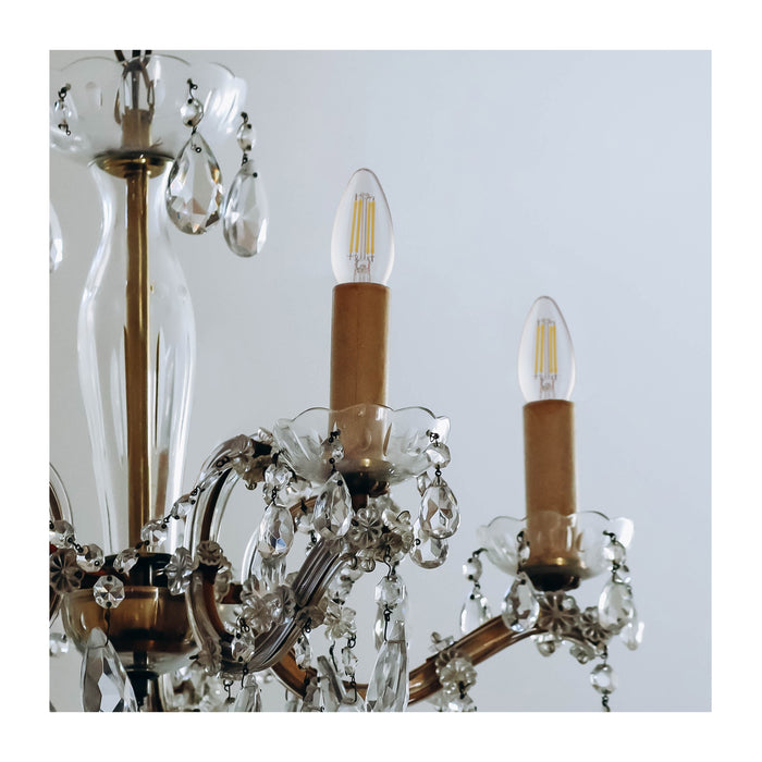 SATCO/NUVO 5.5W B11 LED Clear Medium Base 5000K 120V 2-Pack (S21881)