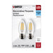 SATCO/NUVO 5.5W B11 LED Clear Medium Base 5000K 120V 2-Pack (S21881)