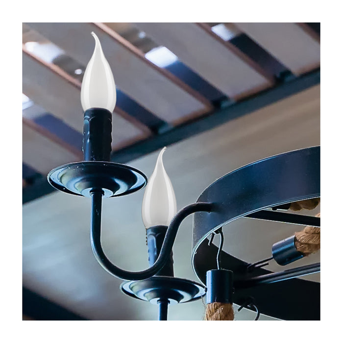 SATCO/NUVO 4W CA10 LED White Medium Base 5000K 120V 2-Pack (S21886)