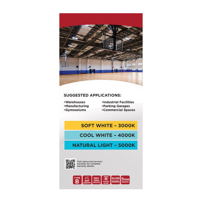 SATCO/NUVO LED Corn Cob Wattage/CCT Selectable 200W/150W/100W 3000K/4000K/5000K Mogul Extended Base 120-277V 500W HID Replacement (S23135)