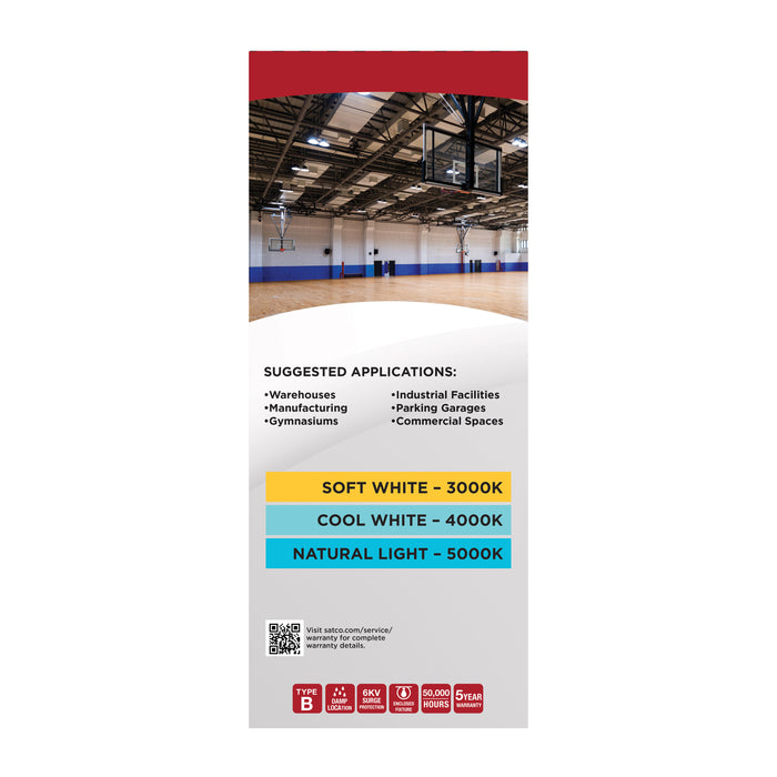 SATCO/NUVO LED Corn Cob Wattage/CCT Selectable 270W/200W/135W 3000K/4000K/5000K Mogul Extended Base 120-277V 600W HID Replacement (S23136)