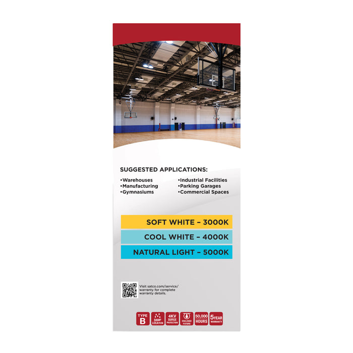 SATCO/NUVO LED Corn Cob Wattage/CCT Selectable 450W/338W/225W 3000K/4000K/5000K Mogul Extended Base 277-480V 1000W HID Replacement (S23139)