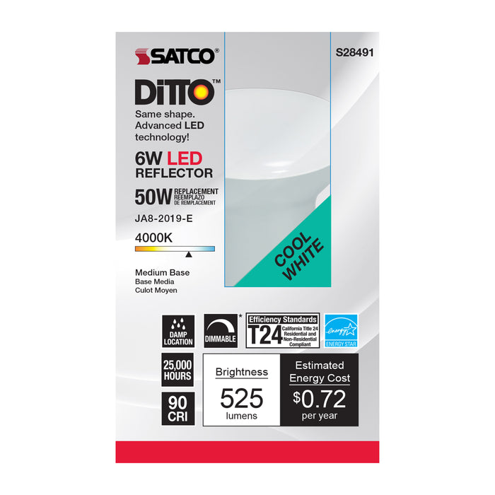 SATCO/NUVO 6W R20 LED 4000K Medium Base 120V (S28491)