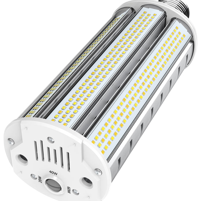 SATCO/NUVO 20W/40W/60W Wattage Selectable LED Hi-Pro Wall Pack CCT Selectable 3000K/4000K/5000K Extended Mogul Base 100-277V (S28987)