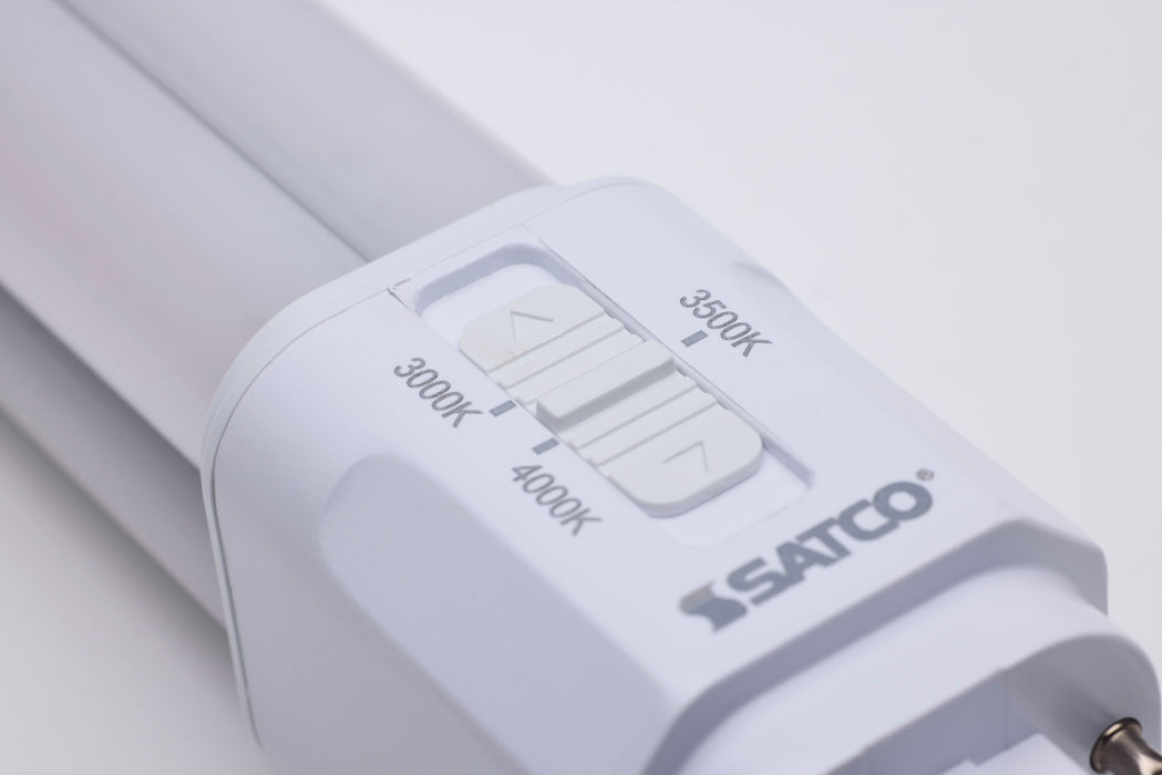 SATCO/NUVO 9.5W LED PL CCT Selectable 3000K/3500K/4000K G24Q Base Type A/B 120-277V (S29854)