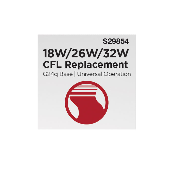 SATCO/NUVO 9.5W LED PL CCT Selectable 3000K/3500K/4000K G24Q Base Type A/B 120-277V (S29854)