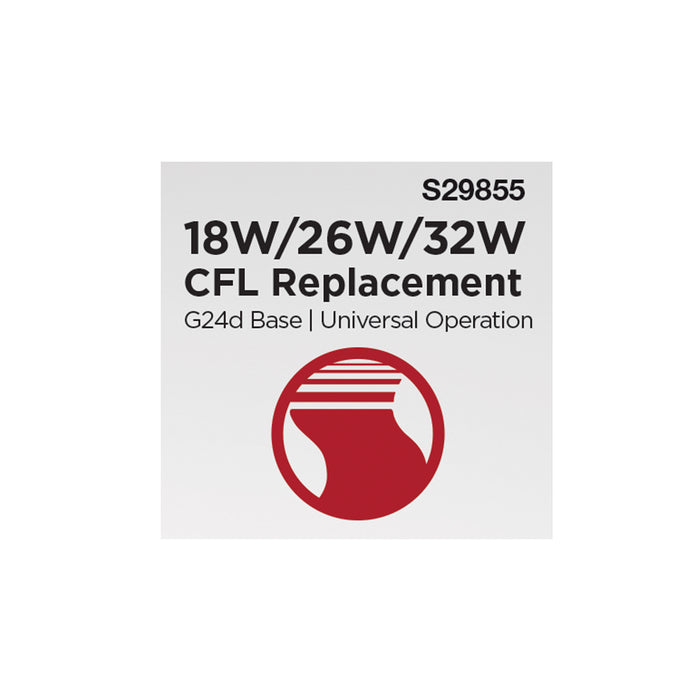 SATCO/NUVO 9W LED PL CCT Selectable 2700K/3000K/3500K/4000K G24D Base Type B 120-277V (S29855)