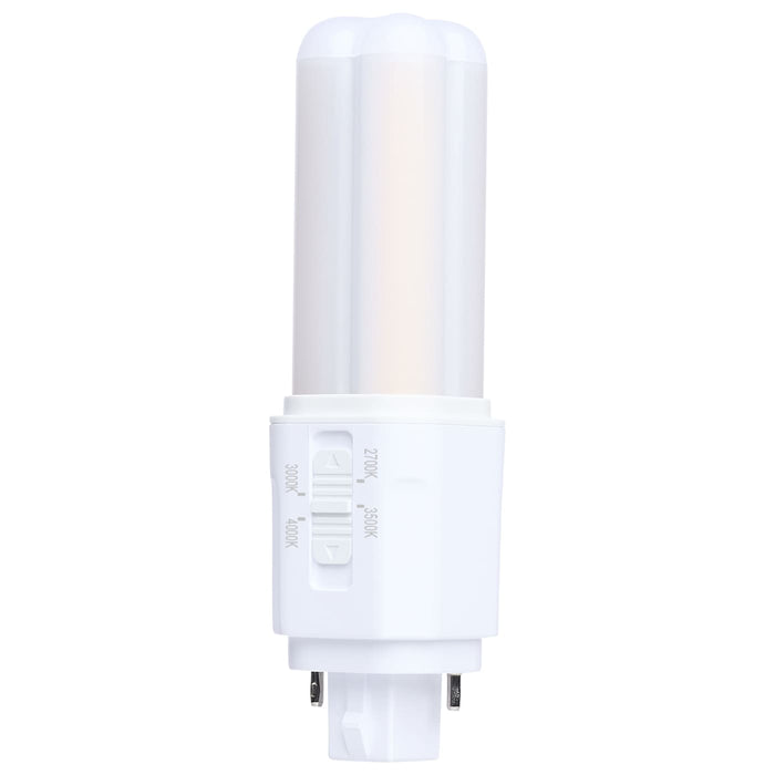 SATCO/NUVO 5.5W PLC LED G24d 2-Pin Base CCT Selectable 2700K/3000K/3500K/4000K Omni Type A/B 120-277V (S29883)