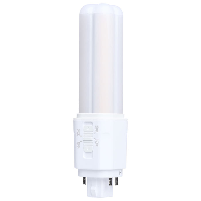 SATCO/NUVO 7W PLC LED G24q 4-Pin Base CCT Selectable 2700K/3000K/3500K/4000K Omni Type A/B 120-277V (S29884)