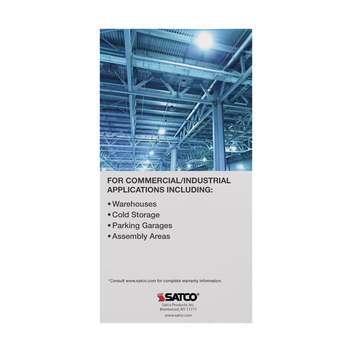 SATCO/NUVO 60W/80W/100W Wattage Selectable LED Hi-Bay Type B Ballast Bypass Mogul Extended 4000K 100V-277V 250W-300W Metal Halide Replacement (S33112)