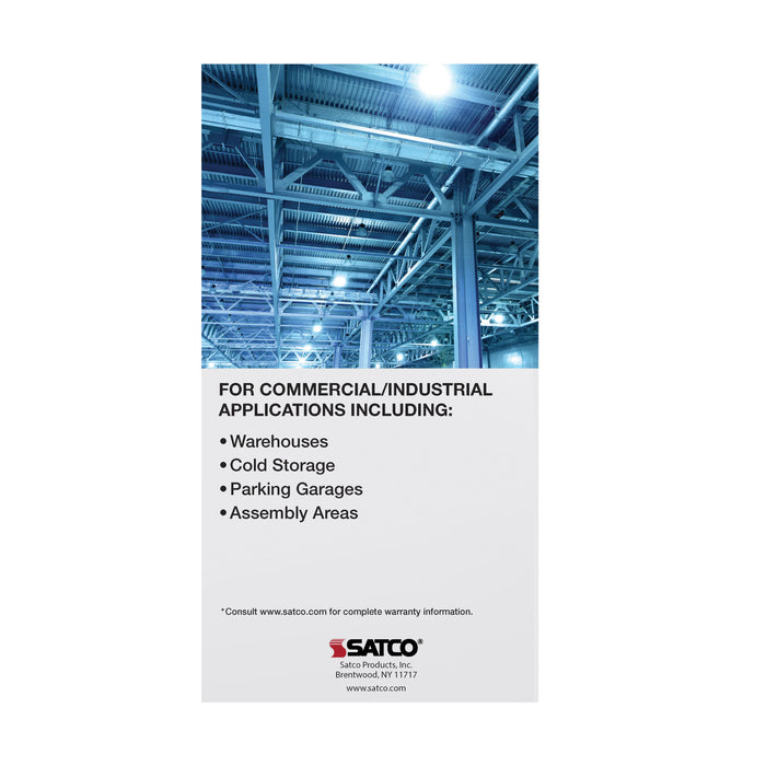 SATCO/NUVO 60W/80W/100W Wattage Selectable LED Hi-Bay Type B Ballast Bypass Mogul Extended 5000K 100V-277V 250W-300W Metal Halide Replacement (S33113)